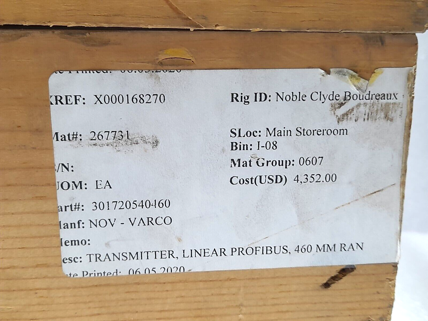 Summit HPH-0800-0460-A Position Sensor NOV 301720540-160 Linear Profibus Transmi