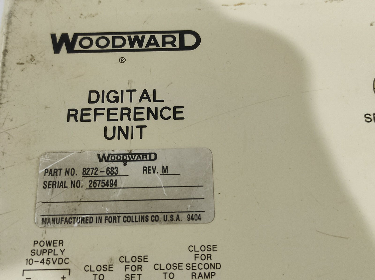 Woodward 8272-683 Rev M Digital Reference Unit 8272683