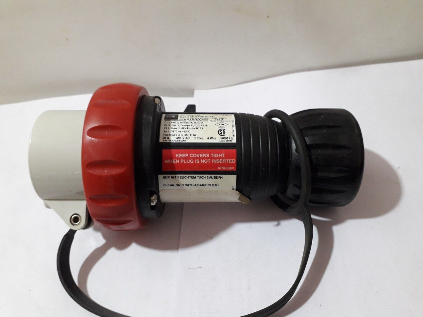 STAHL 857022-407 20A 480VAC 3POLE 4WIRE PLUG NEW