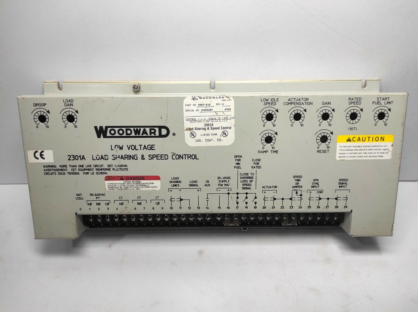 Woodward 9907-018 Rev H 2301A Load Sharing & Speed Control