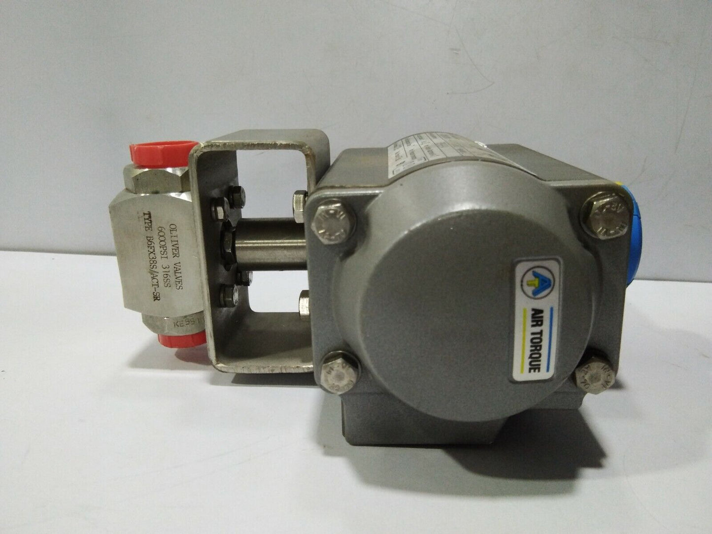 AIR TORQUE AT100S10A PNEUMATIC VALVE ACTUATOR WITH OLIVER VALVES B6FX38S/ACT-SR