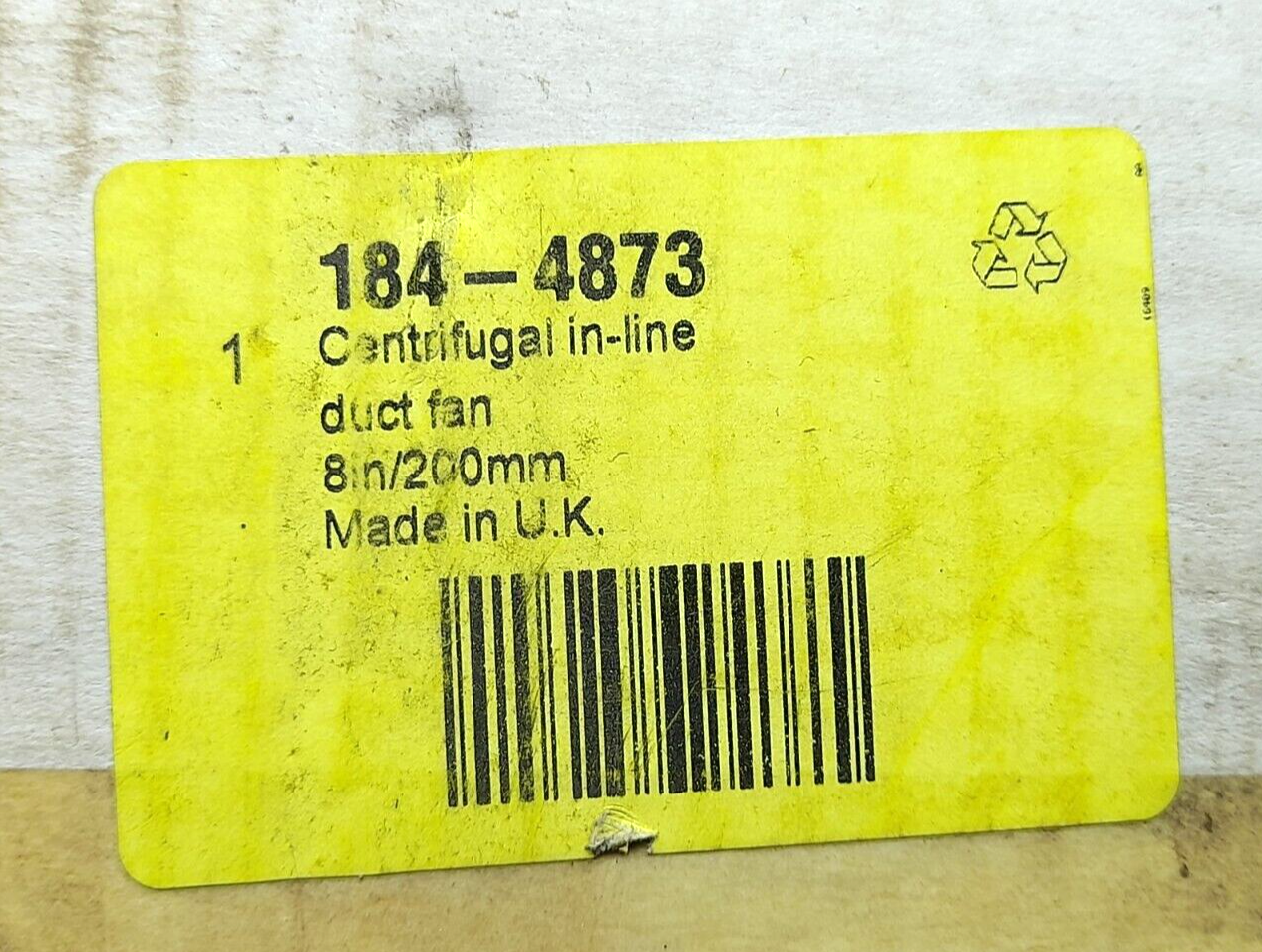Xpelair XID200 90104AA In-Line Duct Fan Complete With Mounting Feet RS 184-4873