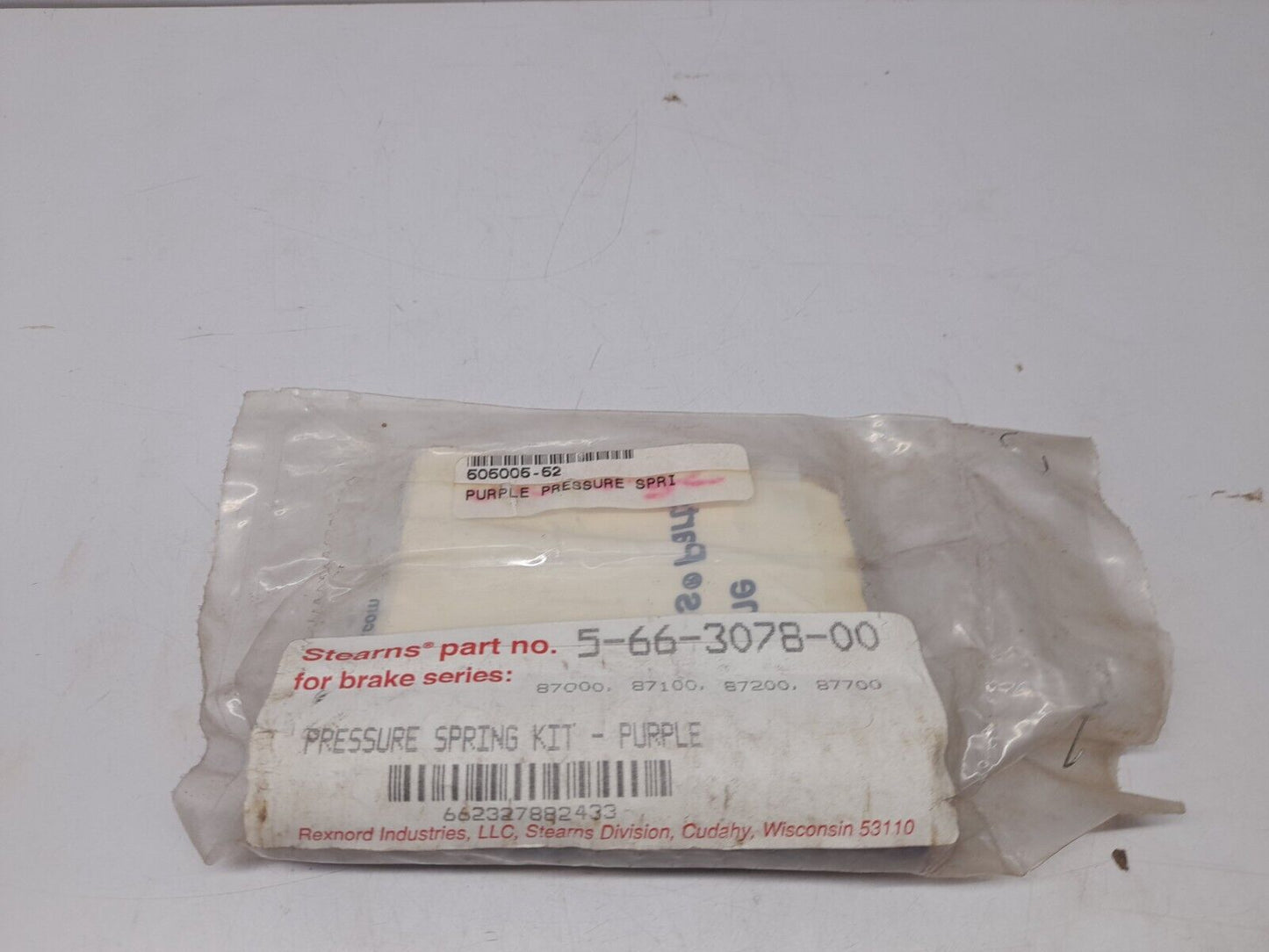 Stearns 5-66-3078-00 Pressure Spring Kit Purple 606006-62