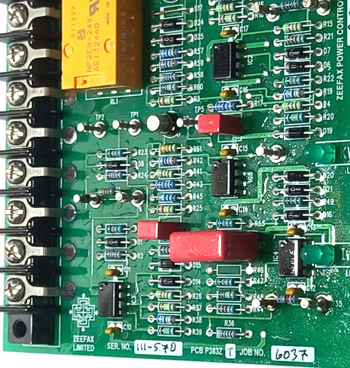Zeefax Power Controls System Power Limit MK3 P383Z T Power Limit PCB