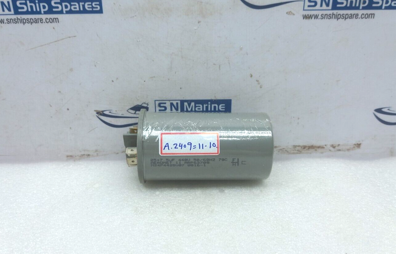 Aeromet M24P4425V07 Capacitor 25+7 5uF 440V 50/60HZ 70C