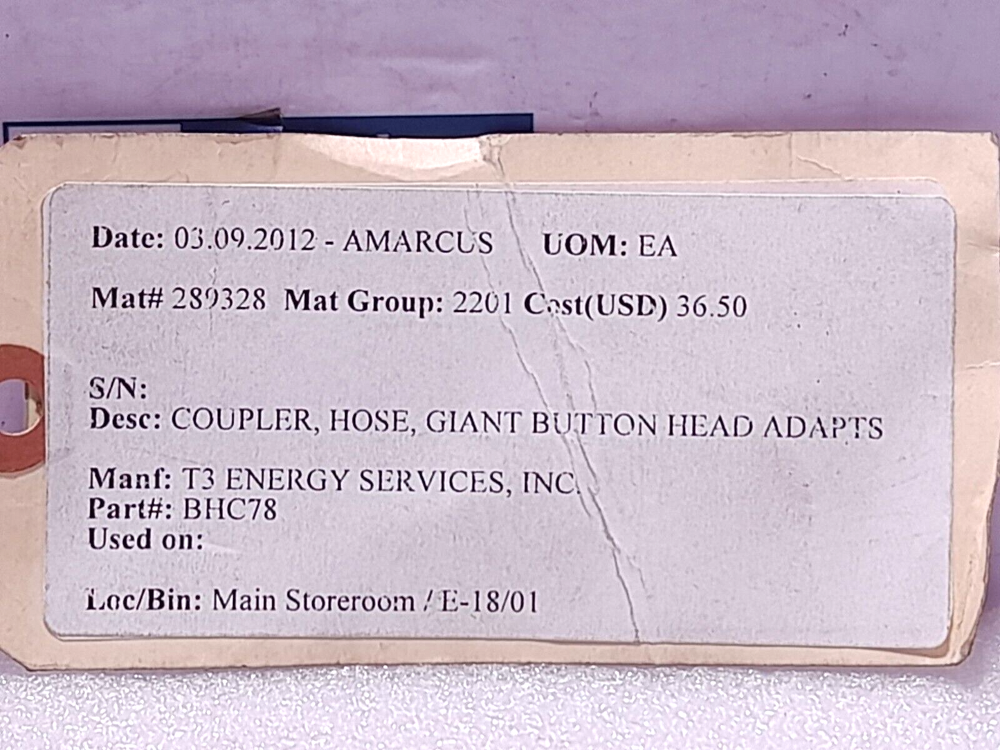 T3 Energy BHC78 Hose Coupler Giant Button Head Adapter - 2PCs/Lot