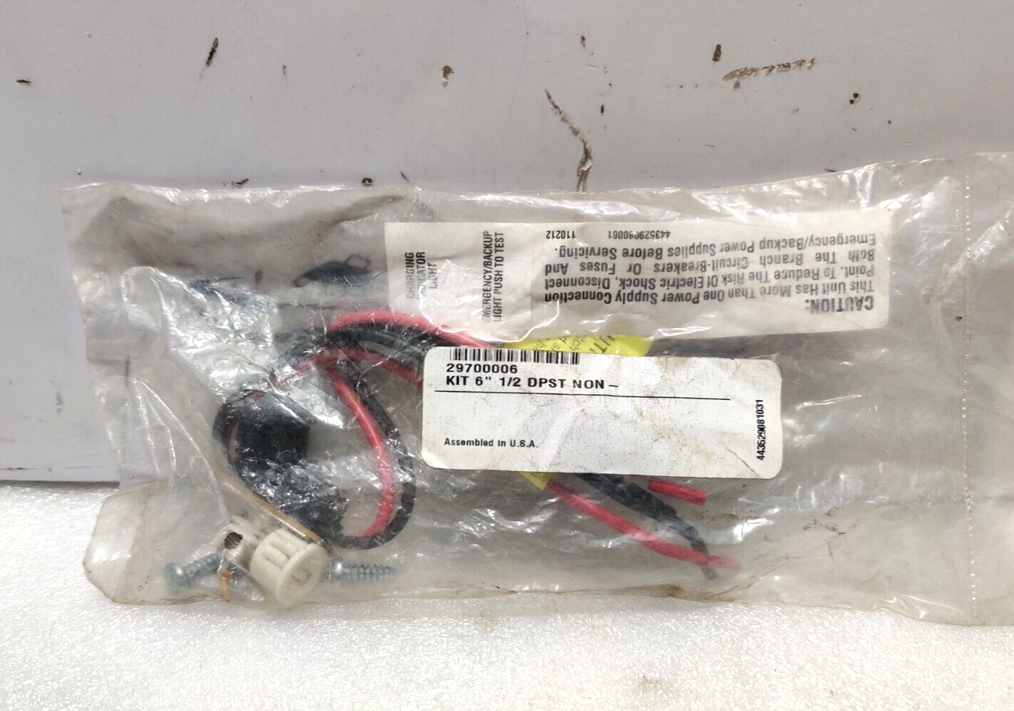 29700006 Kit 6” ½ DPST NON