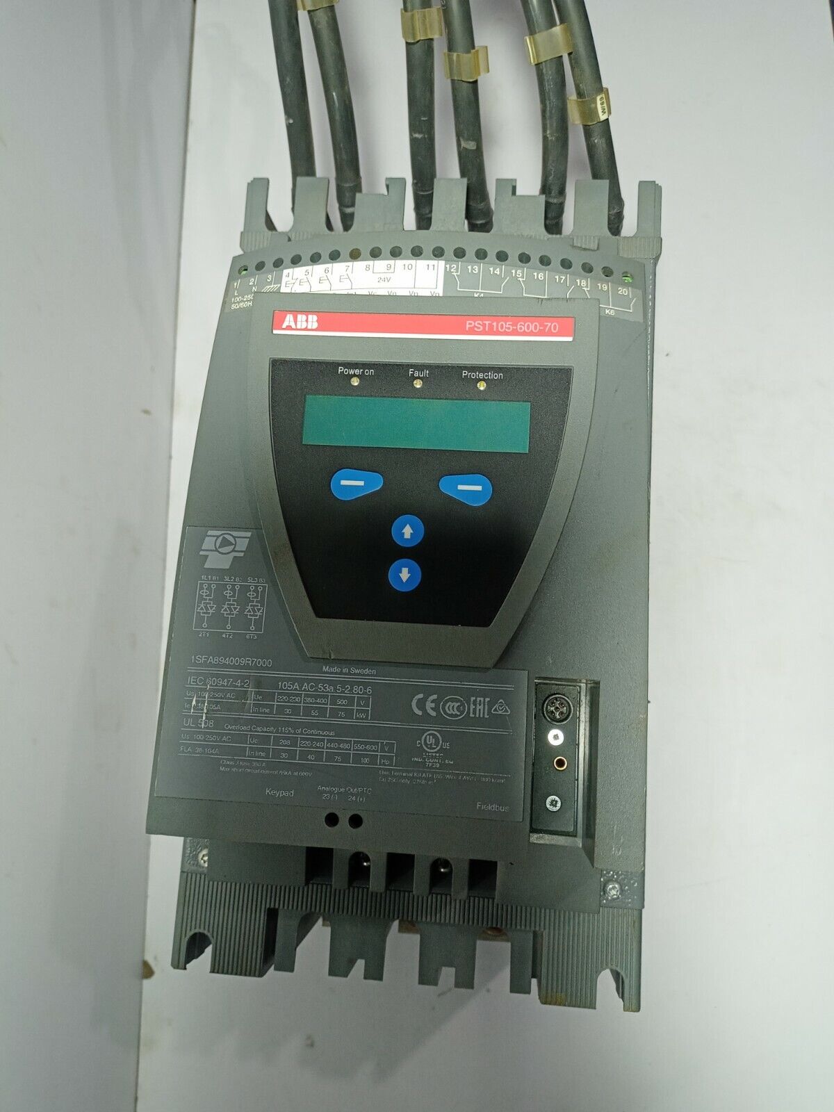ABB PST105-600-70 Soft Starter 1SFA894009R7000 UL 508