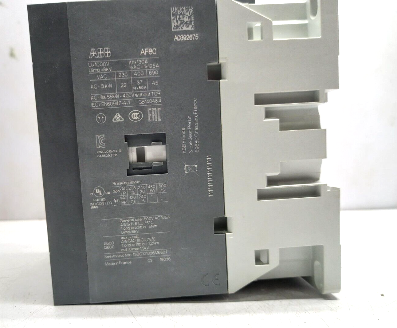 ABB 1SBL397001R1311 AF80-30-11-13 Contactor 100-250V 50Hz_60Hz-DC