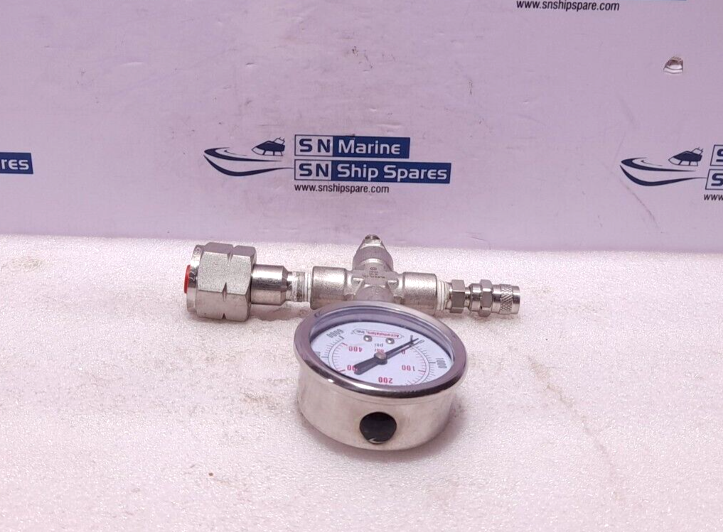 Accumulators Inc. Pressure Gauge Assembler 0-400 Bar 0-5000 PSI