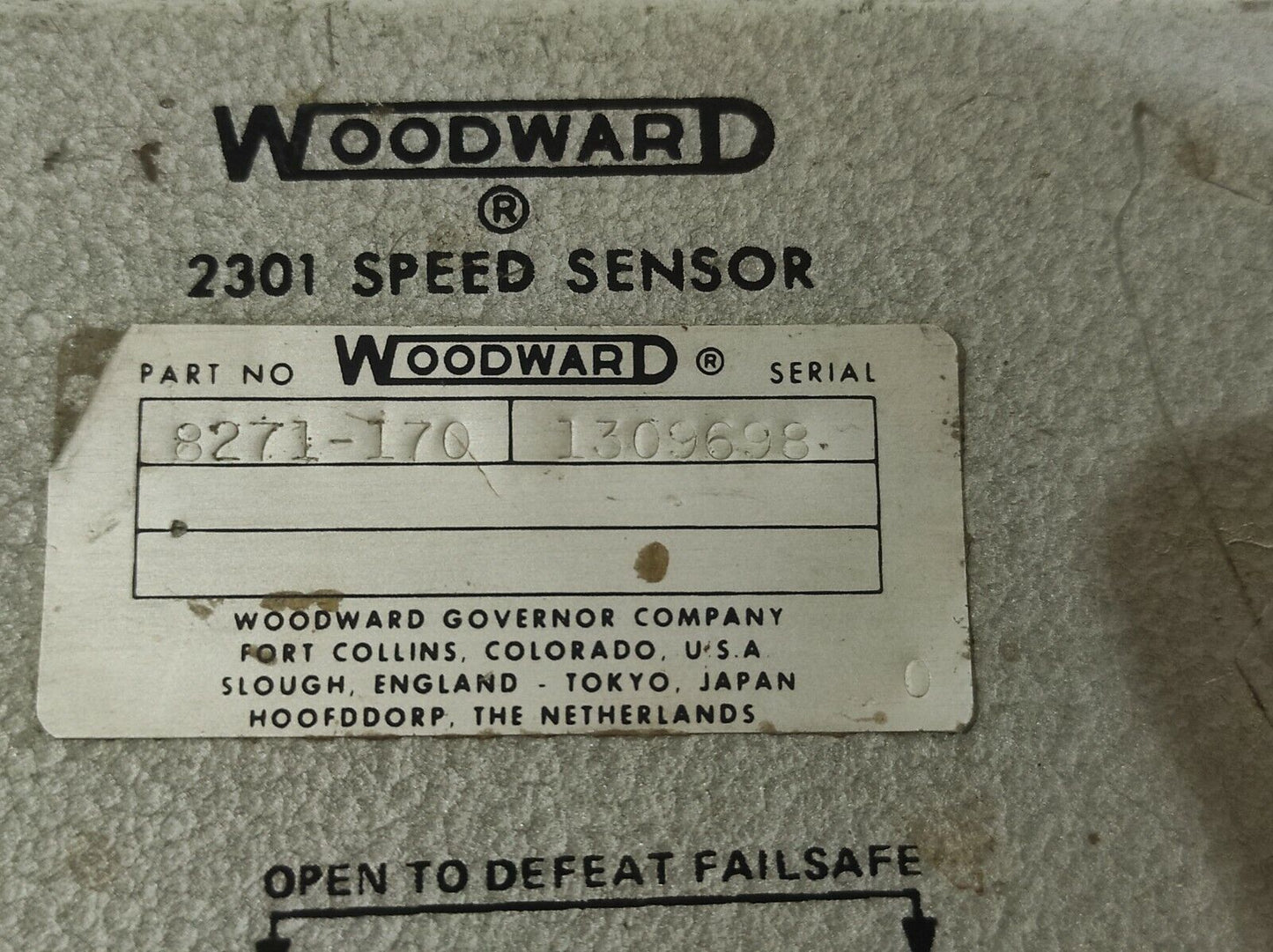 Woodward 8271-170 2301 Speed Sensor