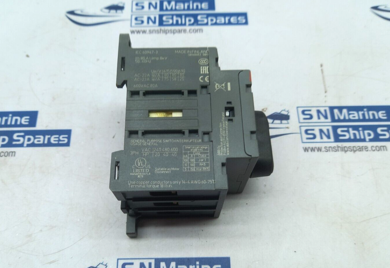 ABB OT80F3 Switch Disconnector 1SCA105798R1001 3PH Ith: 80