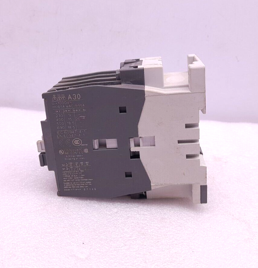 ABB A30-30-10 Contactor R81 Coil 24V 50-60Hz A30 U1 1000V~ Ith 65A