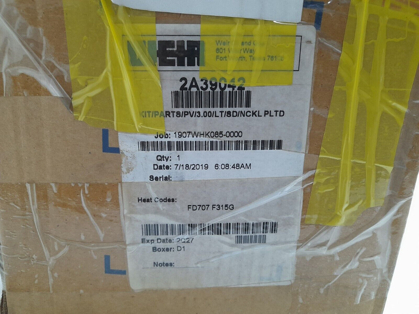 Weir SPM 2A39042 KIT/PARTS/PV/3.00/LT/SD/NCKL PLTD Rebuild Kit 3In 15K Valve