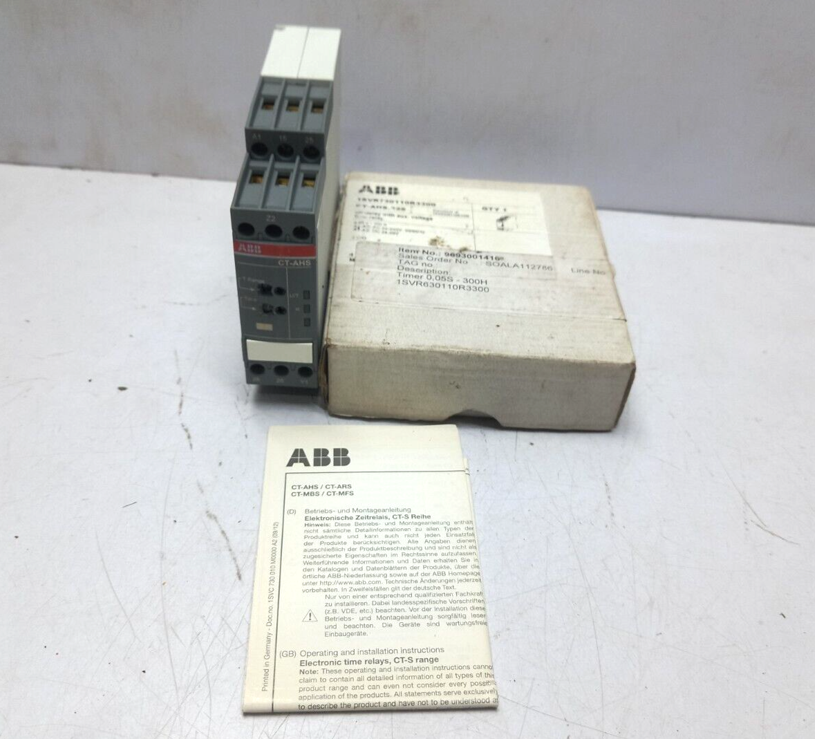 ABB CT-AHS.22S Off Delay With Auxiliary Voltage Time Relay 1SVR730110R3300 CTAHS