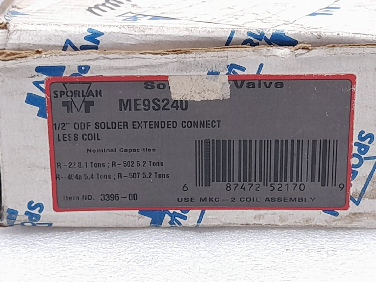 Sporlan ME9S2540 Solenoid Valve ½” ODF Solder Extended Connect