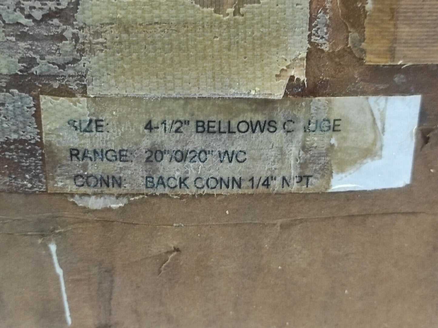 Weksler 20-0-20 Pressure Gauge 4-1/2” Bellows Gauge GP2-463-3