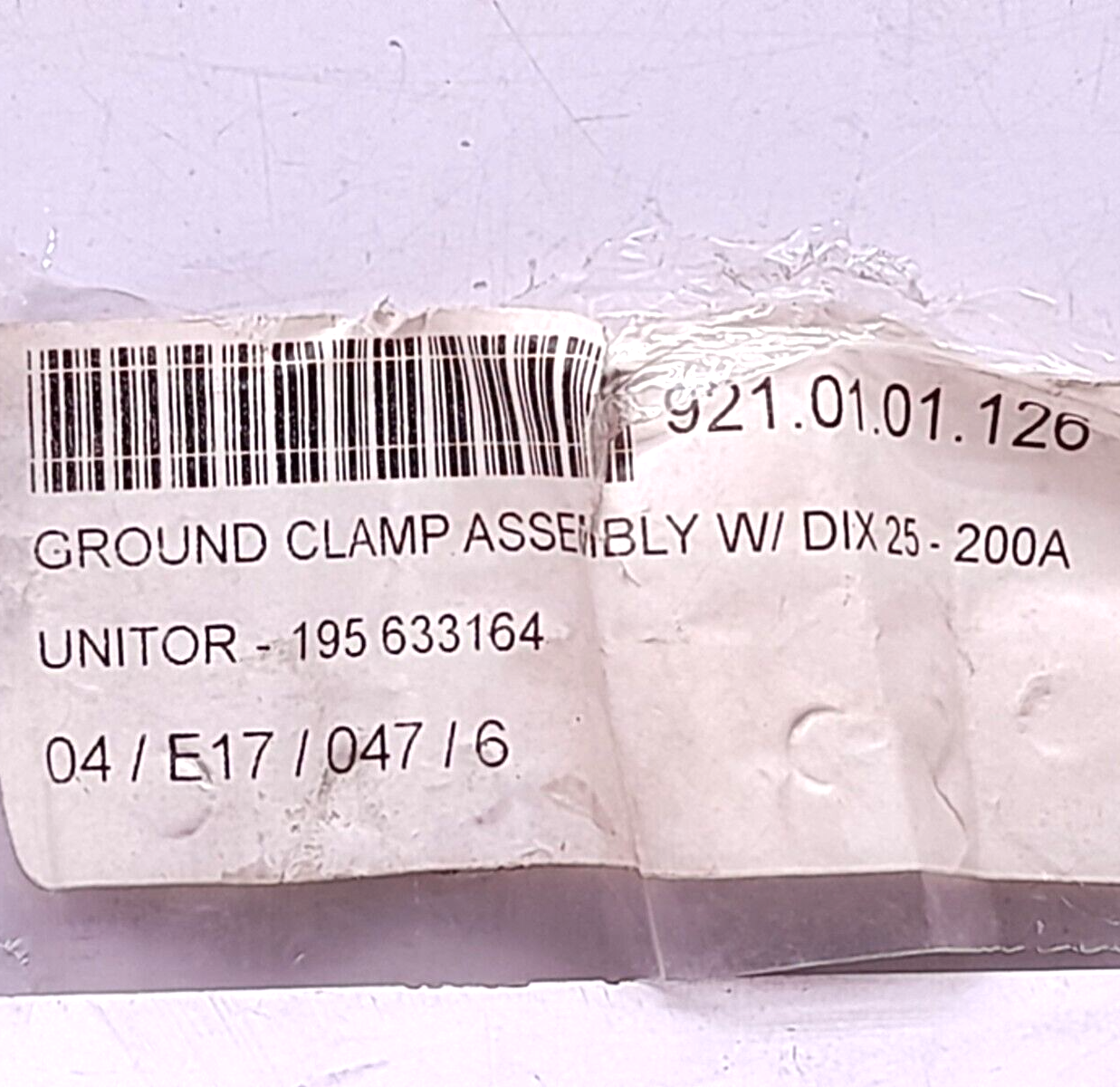 Unitor 633164 Ground Clamp Assembly 200A DIX 25 With 3m Cable 25mm2