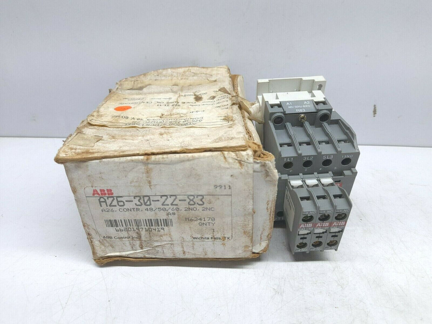 ABB A26-30-22-83 Contactor 48V 50-60Hz ABB A26 Ui=1000V~ Ith=45A
