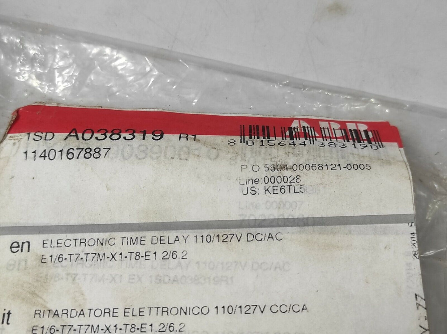 ABB 1SD A038319 R1 Electronic Time Delay 110/127V DC/AC ABB SACE YU Delay