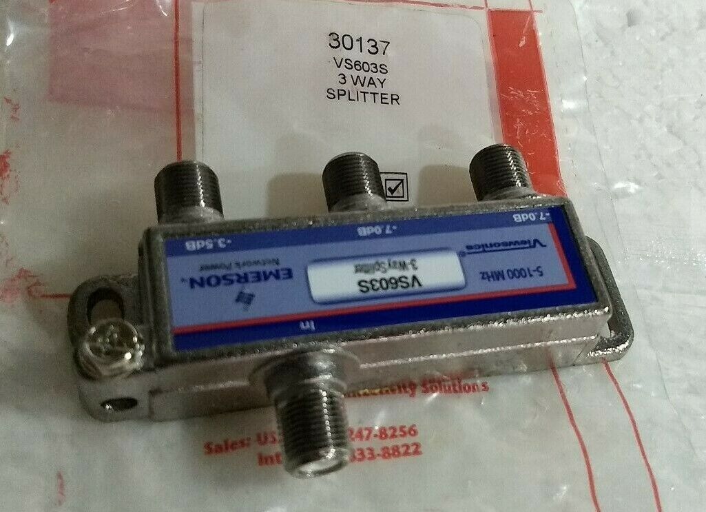 30137 Emerson VS603S 4-Way Splitter 5-1000 MHz Viewsonics