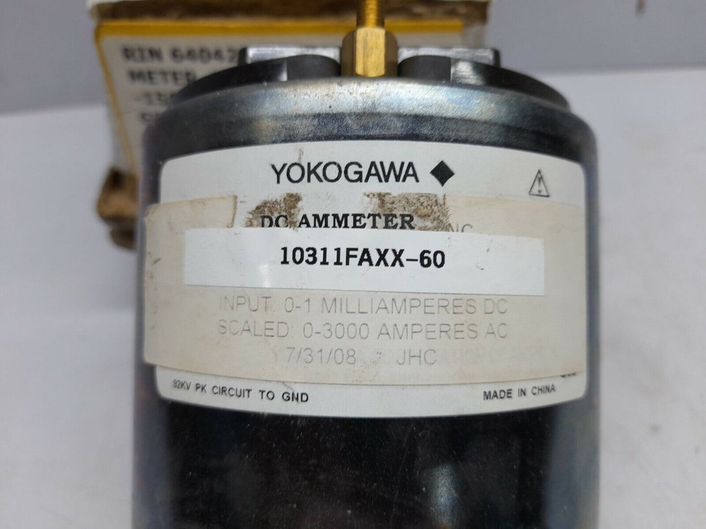 Yokogawa 10311FAXX-60 DC Ammeter Input 0-1mADC Scaled 0-3000 AAC