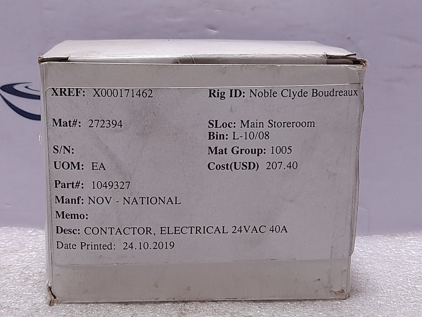 ABB DP40C3P-F Definite Purpose Contactor 3P 24VAC 50/60Hz NOV 1049327