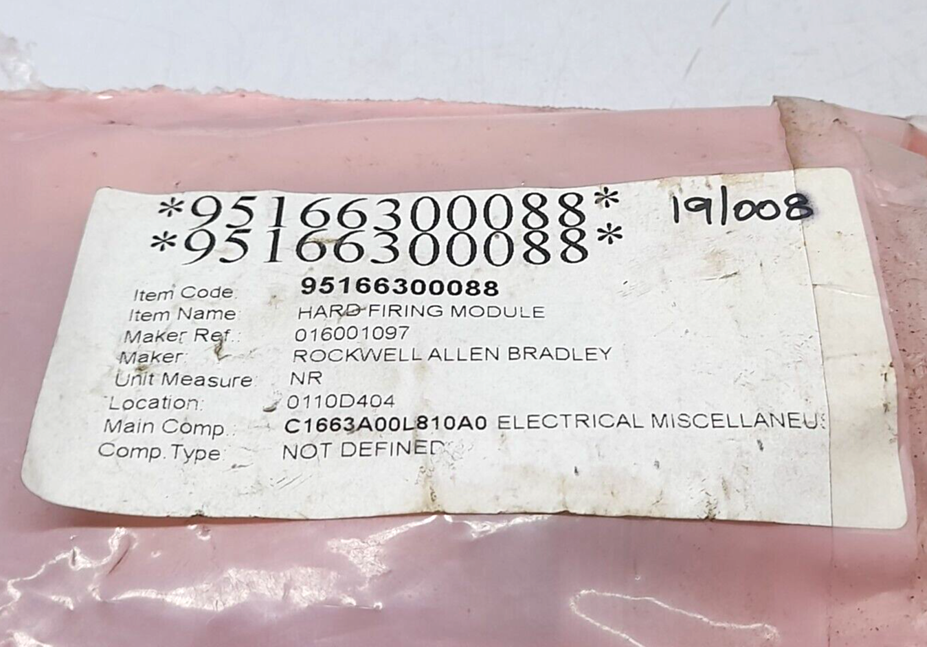 Allen Bradley 016-001097 Rev A Hard Firing Module 016001097