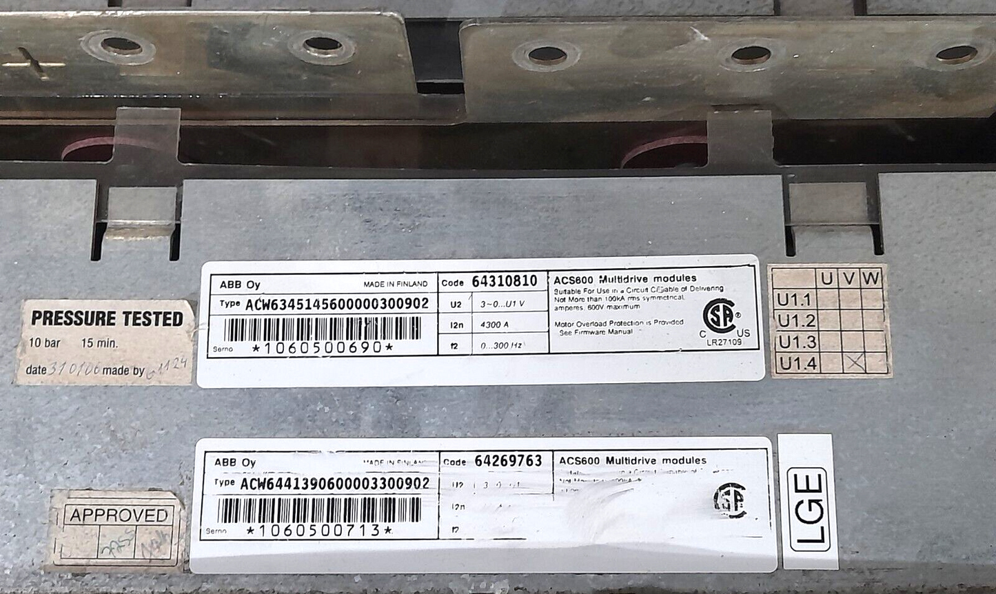 ABB ACS600 Multidrive Modules ACW6345145600000300902 64310810 ACW644139060000330