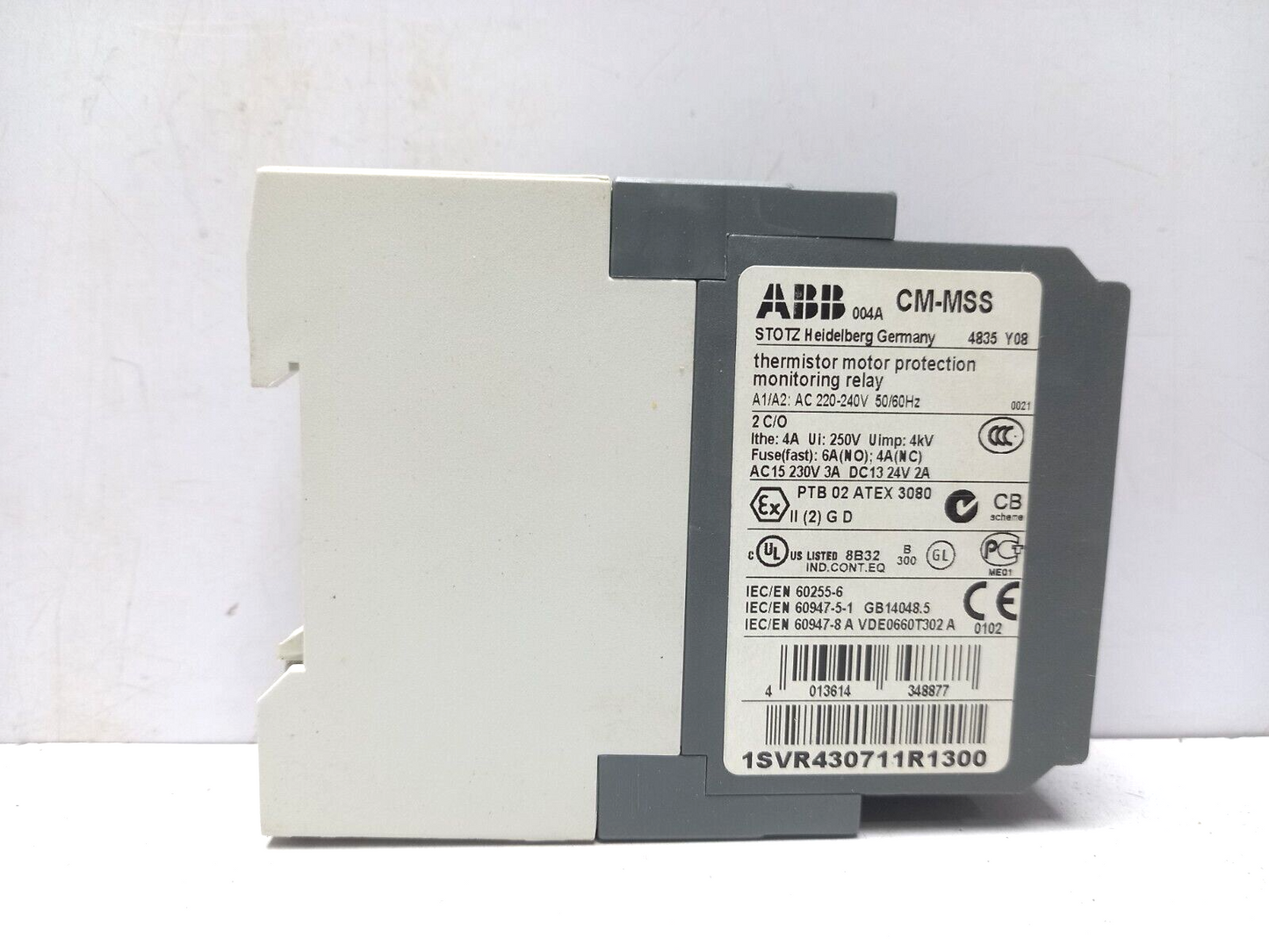 ABB CM-MSS Thermistor Motor Protection Monitoring Relay 1SVR430711R1300