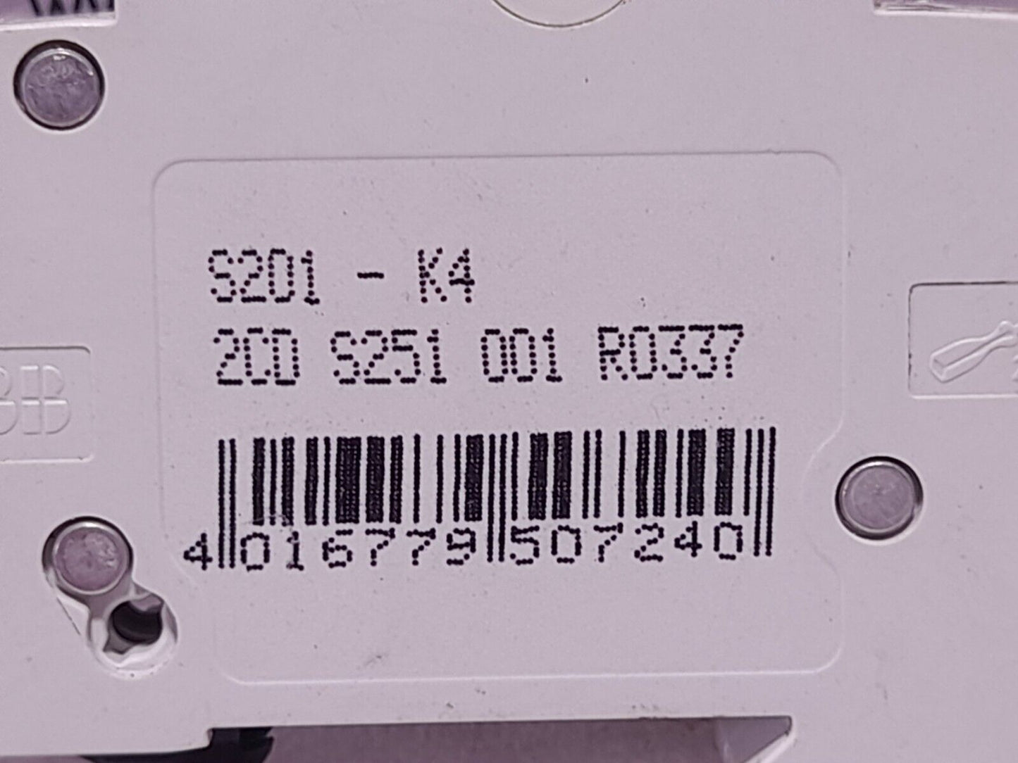ABB S201-K10 (3PCs), S201-K6 (1PCs), S201-K4 (1PCs), Circuit Breaker - 5PCs/Lot