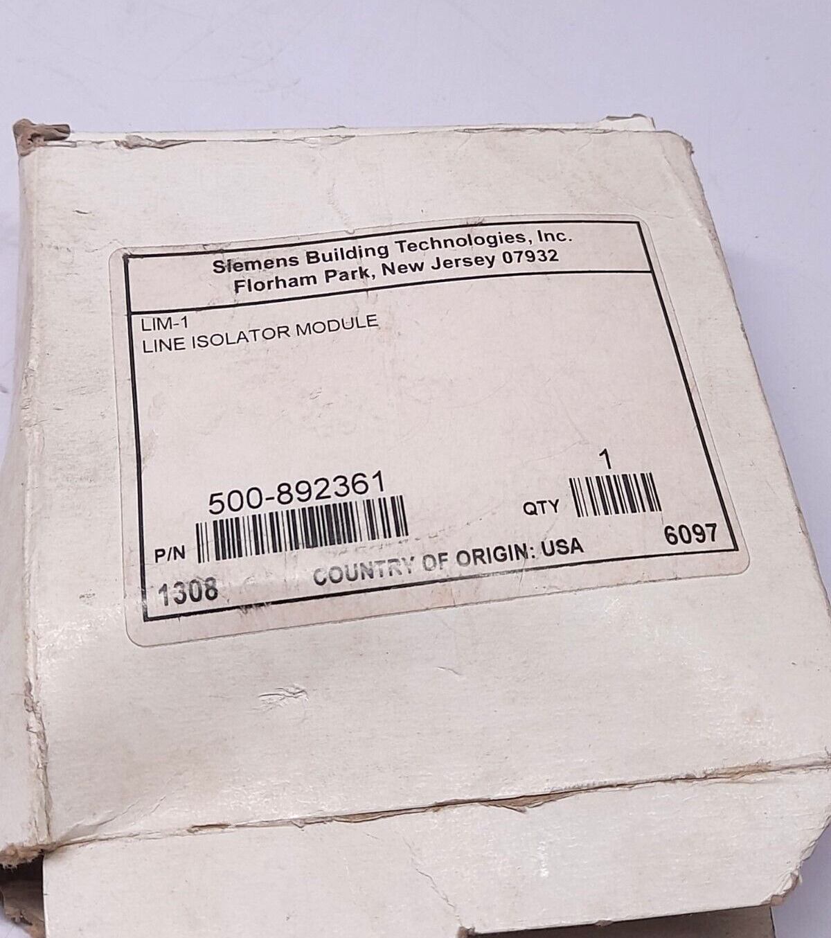 Siemens LIM-1 Line Isolator Module 500-892361 Short Circuit Line Isolator Module