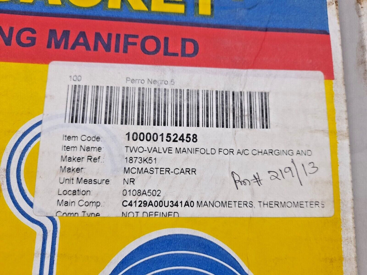Yellow Jacket 49805 Titan Test And Charging Manifold 686800 2 Valve Titan