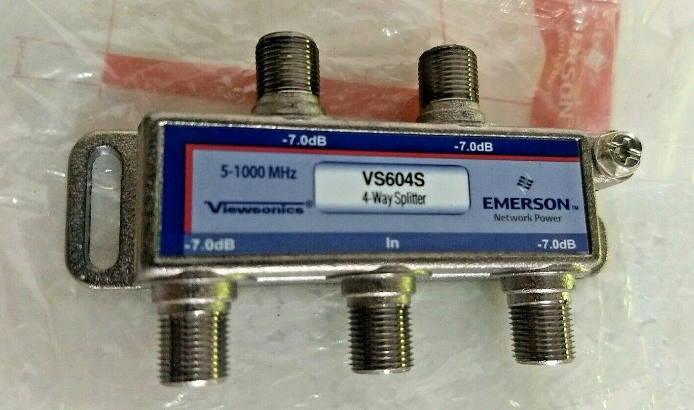 30139 Emerson VS604S 4-Way Splitter 5-1000 MHz Viewsonics