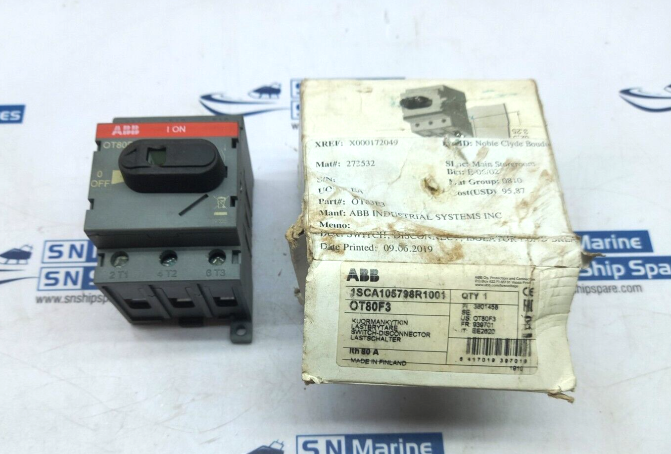 ABB OT80F3 Switch Disconnector 1SCA105798R1001 3PH Ith: 80