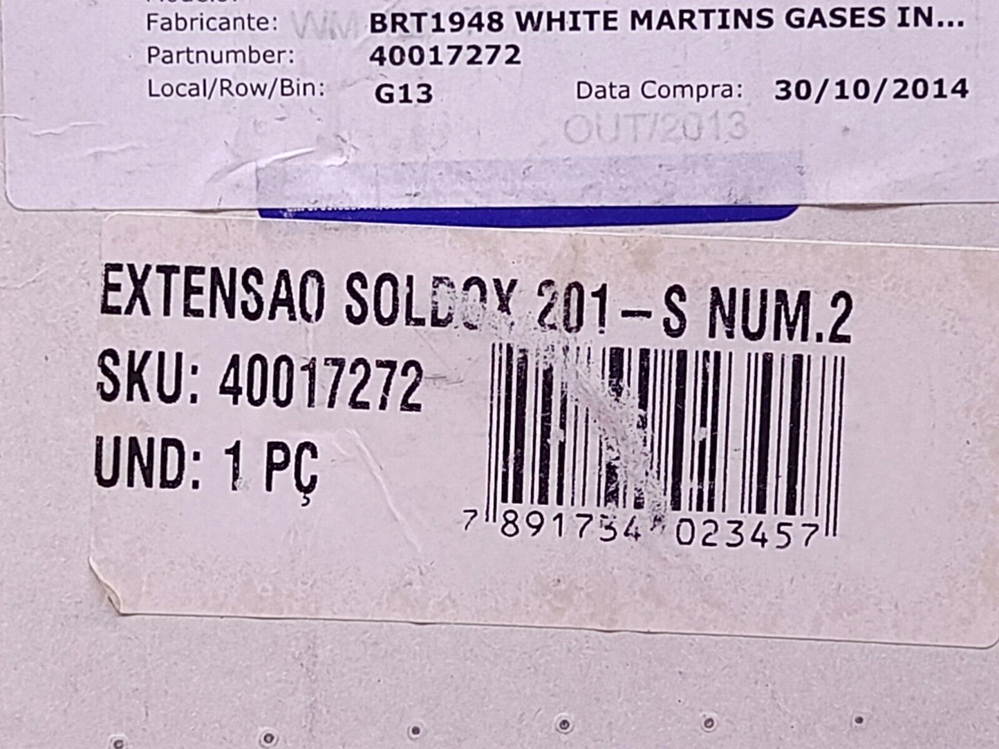 White Martins 40017272 Soldox Extension 201-S Num.2