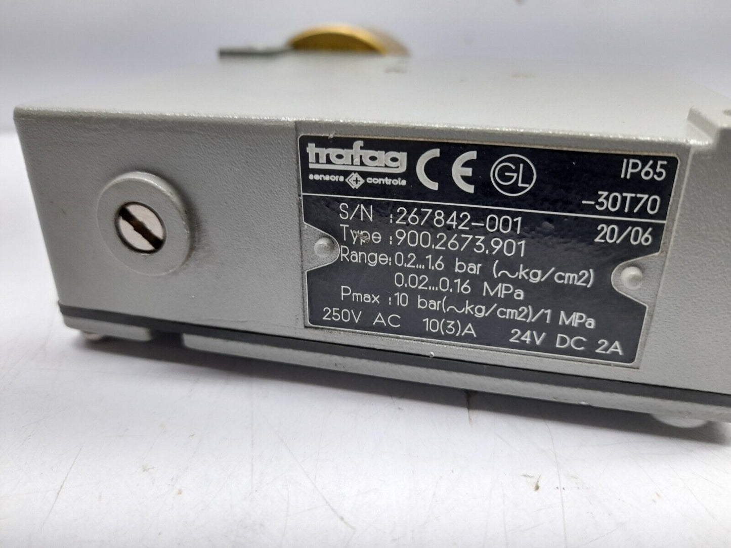 Trafag 900.2673.901 Pressure Switch Range 0.2-16 Bar (~kg/cm2) 0.02-0.16 MPa