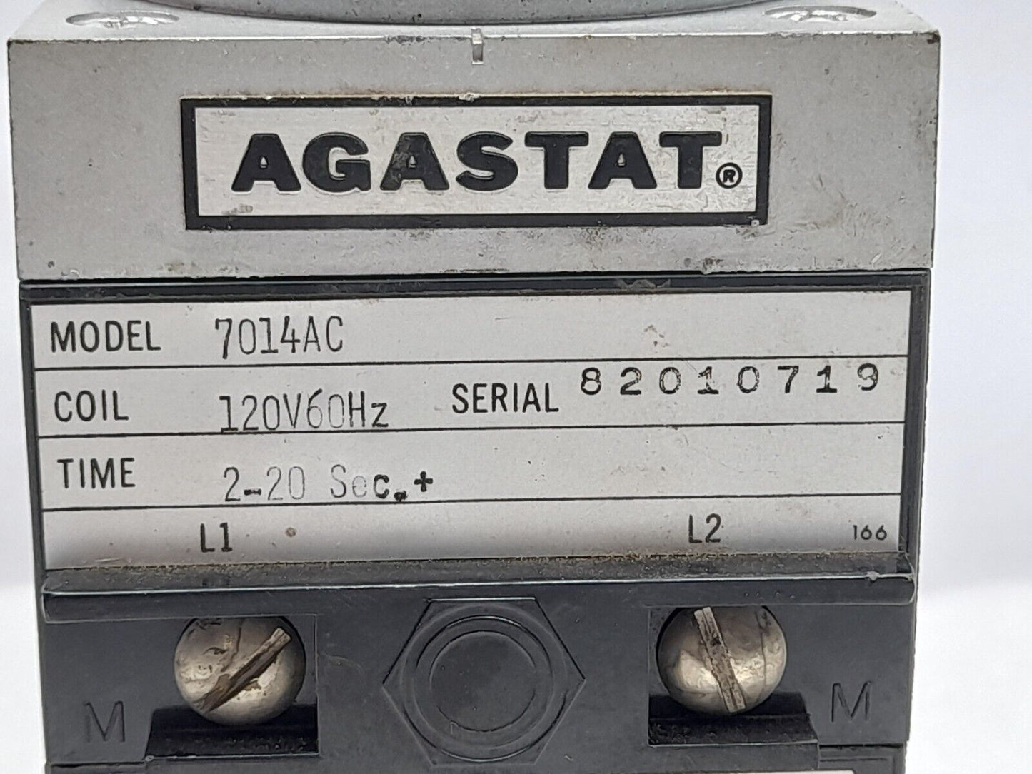 Agastat 7014AC Time Delay Relay 120V 60Hz 2-20 Sec