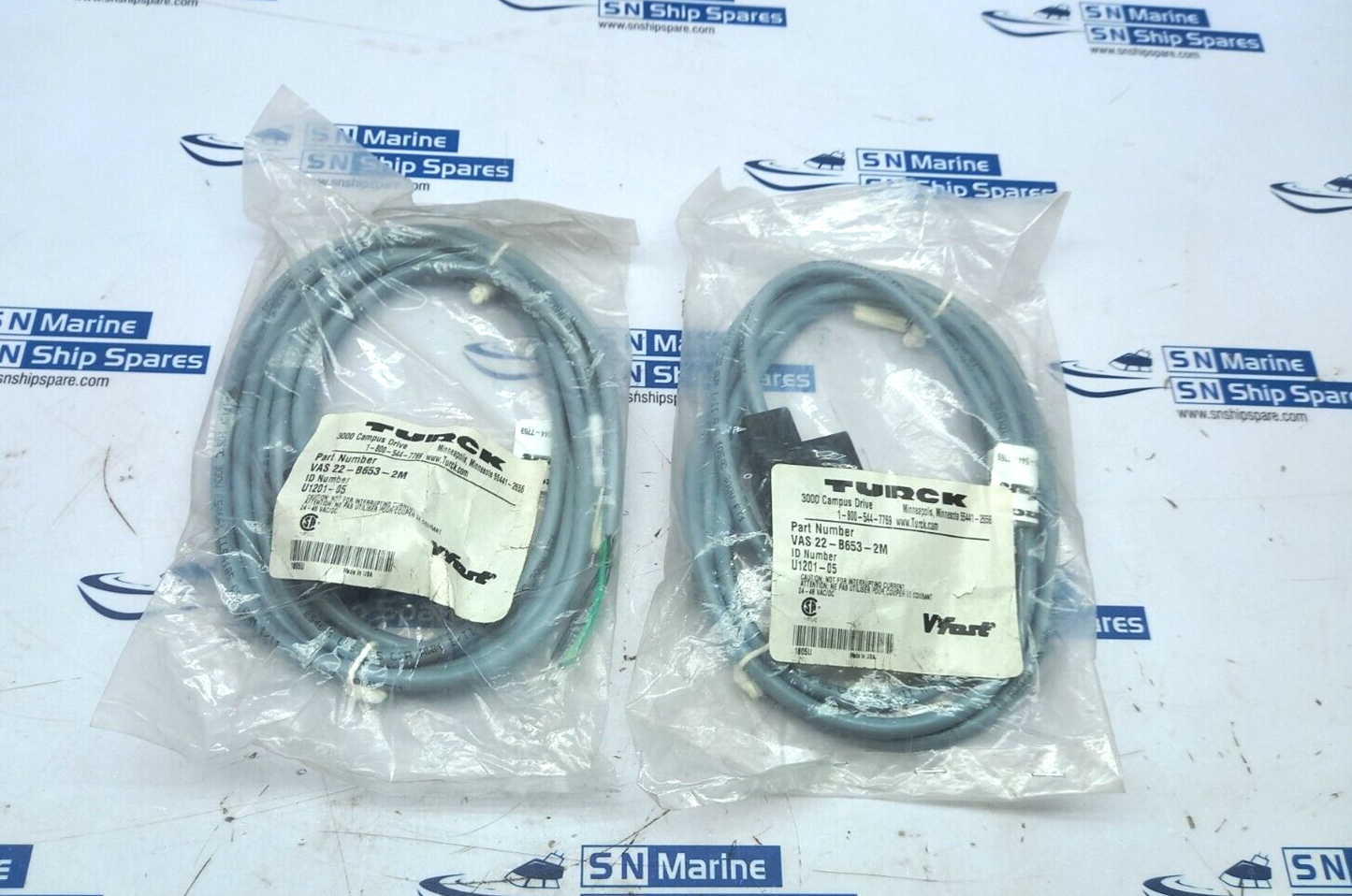 Turck VAS 22-B653-2M Solenoid Valve Cable Components Aseembly NOV 0000961577