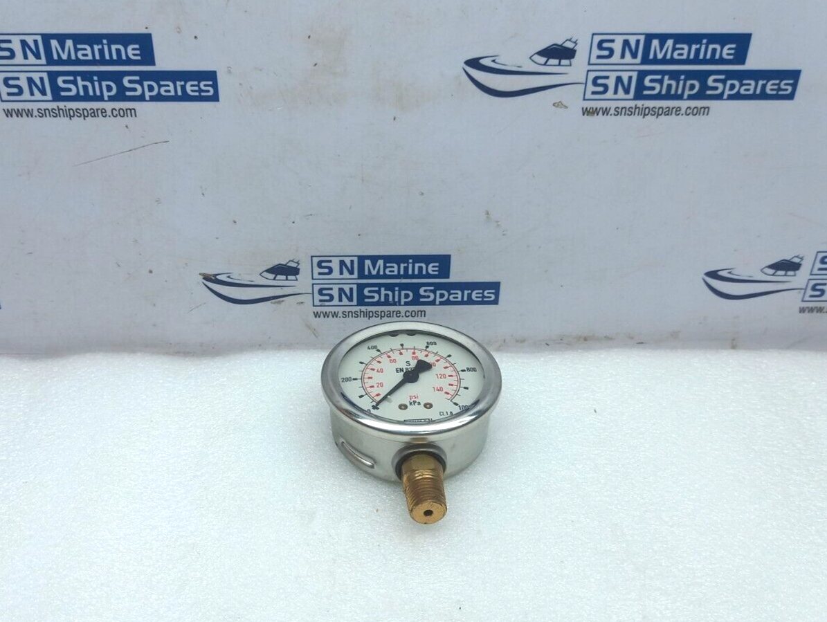 Wika 0-140PSI 0-1000kPa Pressure Gauge CI.1.6 40-0001-00376 EMPEO