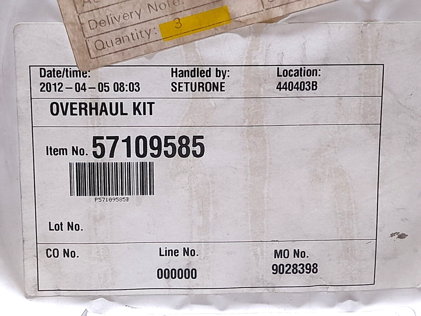 Alfa Laval 57109585 Overhaul Kit For Feed Pump 57109585DXXVCC 57109584 Inspectio