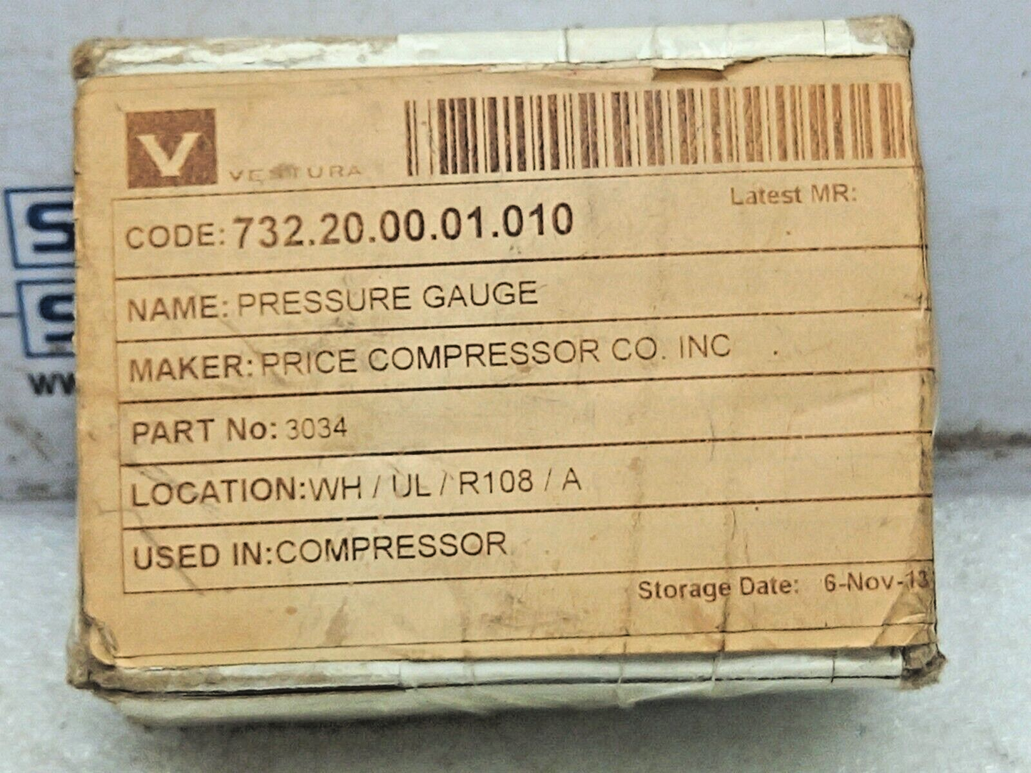 310LFW-254M Liquid Filled Pressure Gauge 0-1000Psi/Kpa/Bar 301LFW
