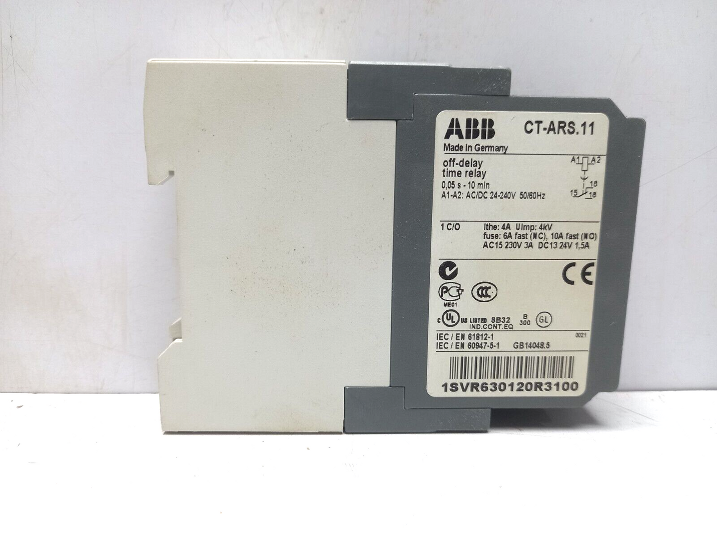 ABB CT-ARS.11 Off Delay Time Relay 1SVR630120R3100 CT-ARS