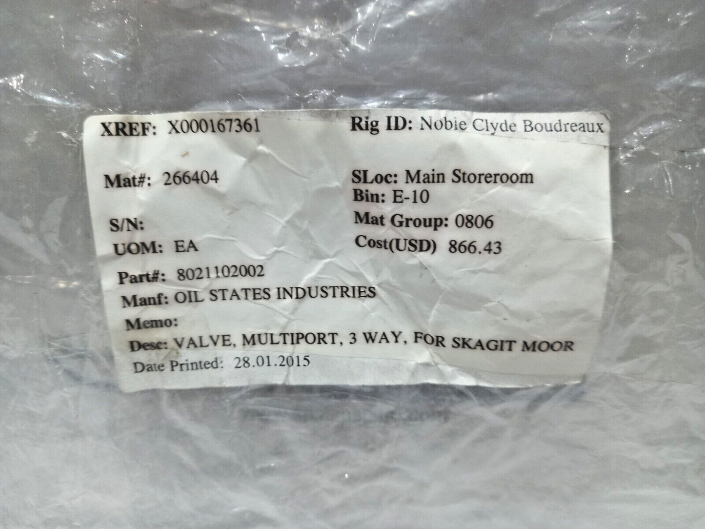 Versa SA-4322-84-M-XX-31-D024 Multiport Valve 3Way 24VDC 25W