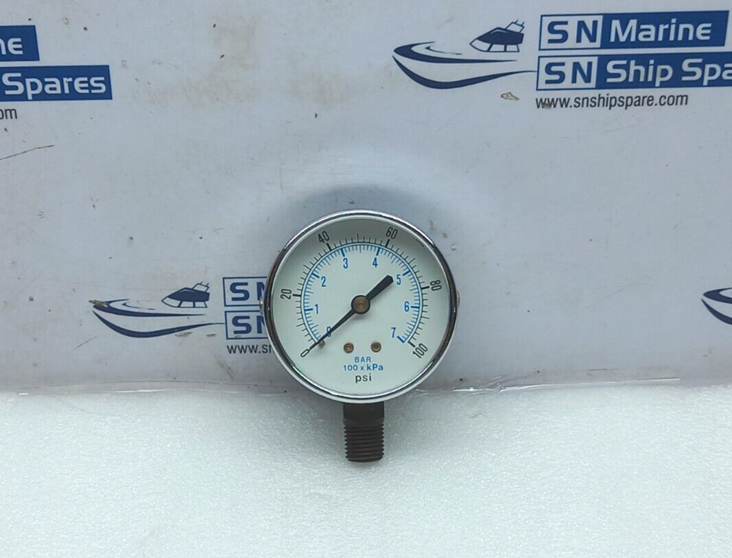 0-100 PSI/0-7 Bar Pressure Gauge Meter