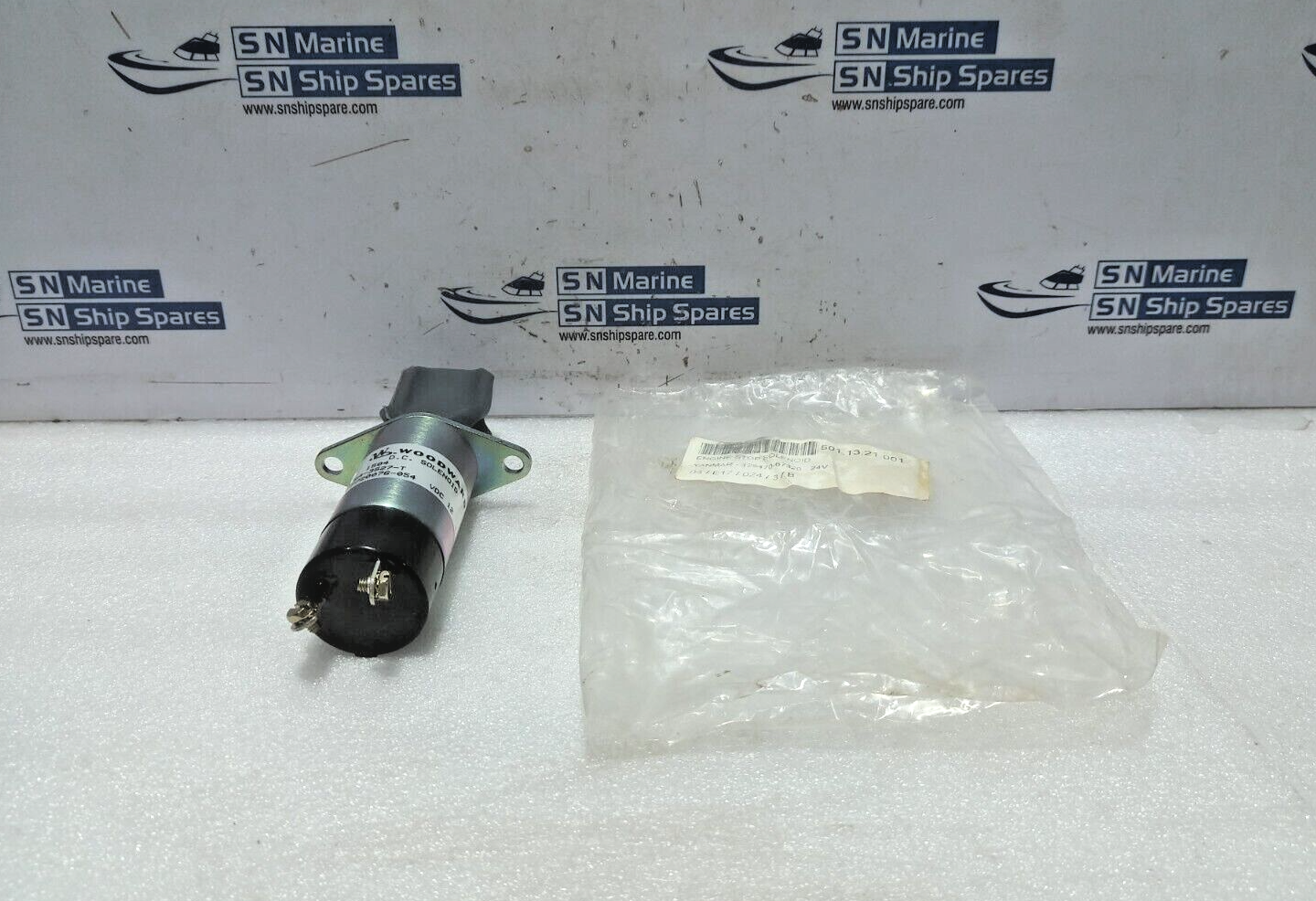 Woodward SA-3527-T Engine Stop DC Solenoid Model: 1504 Yanmar 129470-67320 24V