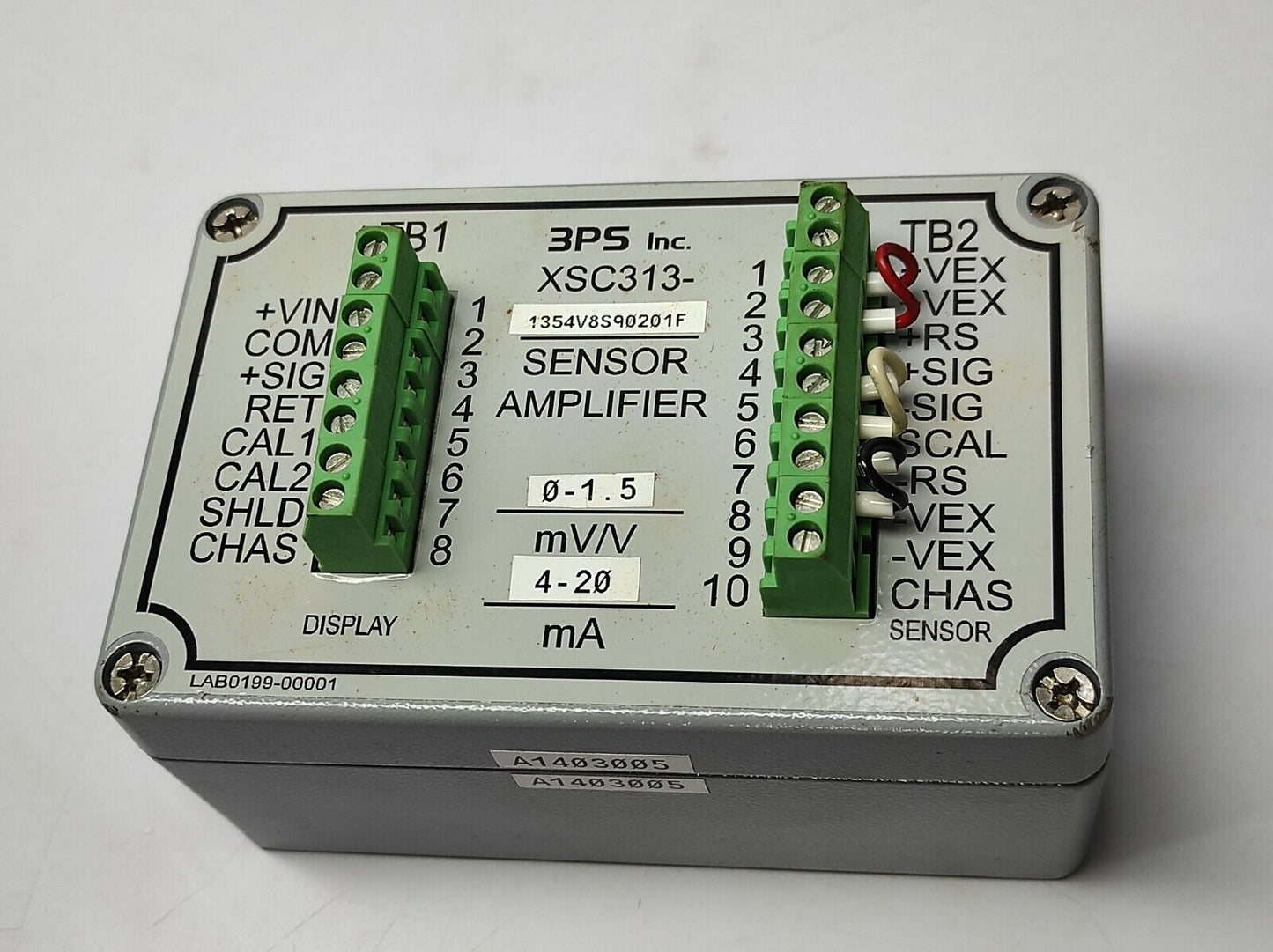 3PS XSC313-1354V8S90201F Sensor Amplifier 0-1.5mV/V 4-20mA