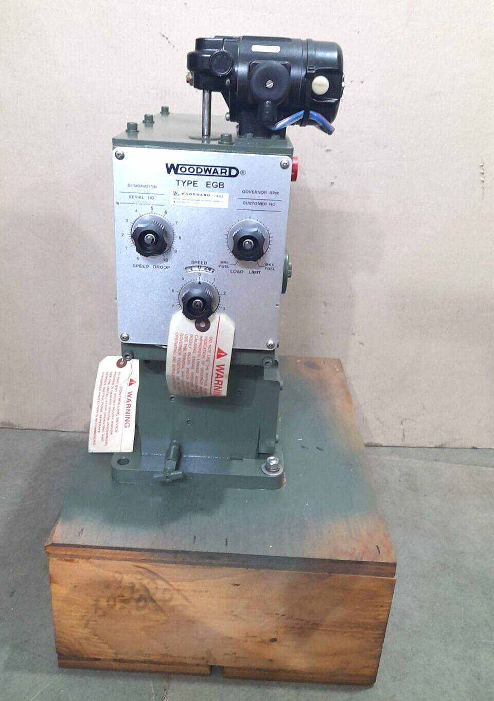 Woodward EGB 50P Governor 8242-107 RPM 450-1060 Groschopp 11461260 WK0920802
