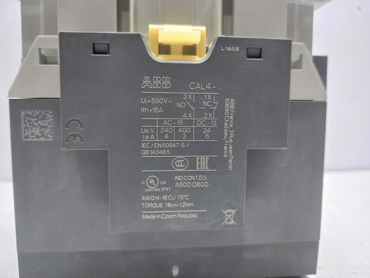 ABB 1SBL397001R1311 AF80-30-11-13 Contactor 100-250V 50Hz_60Hz-DC