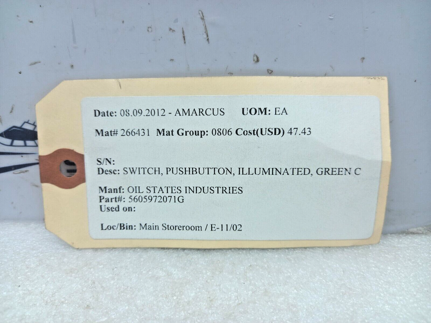 ABB MCBH-101 Contact Block & ABB MP1-31G Pushbutton Oil States 5605972071G
